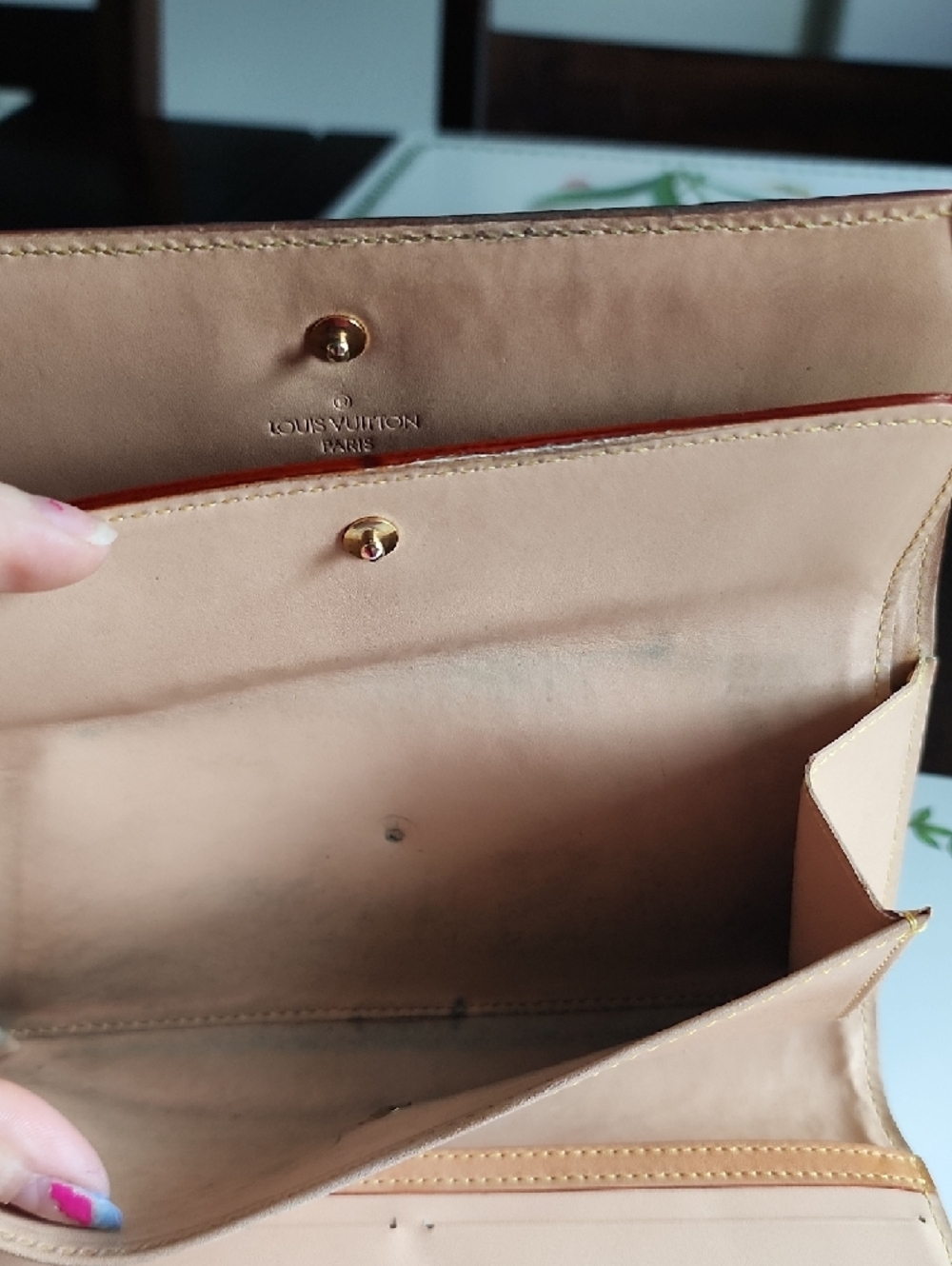 Louis Vuitton White Multicolor Monogram Wallet with Brown Trim - Picture 7 of 16
